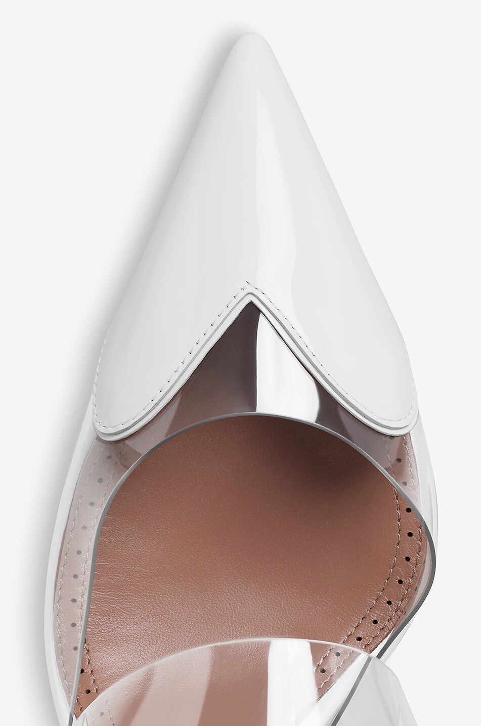 ALAÏA Le Coeur 90 semi-clear heeled mules Women WHITE 3