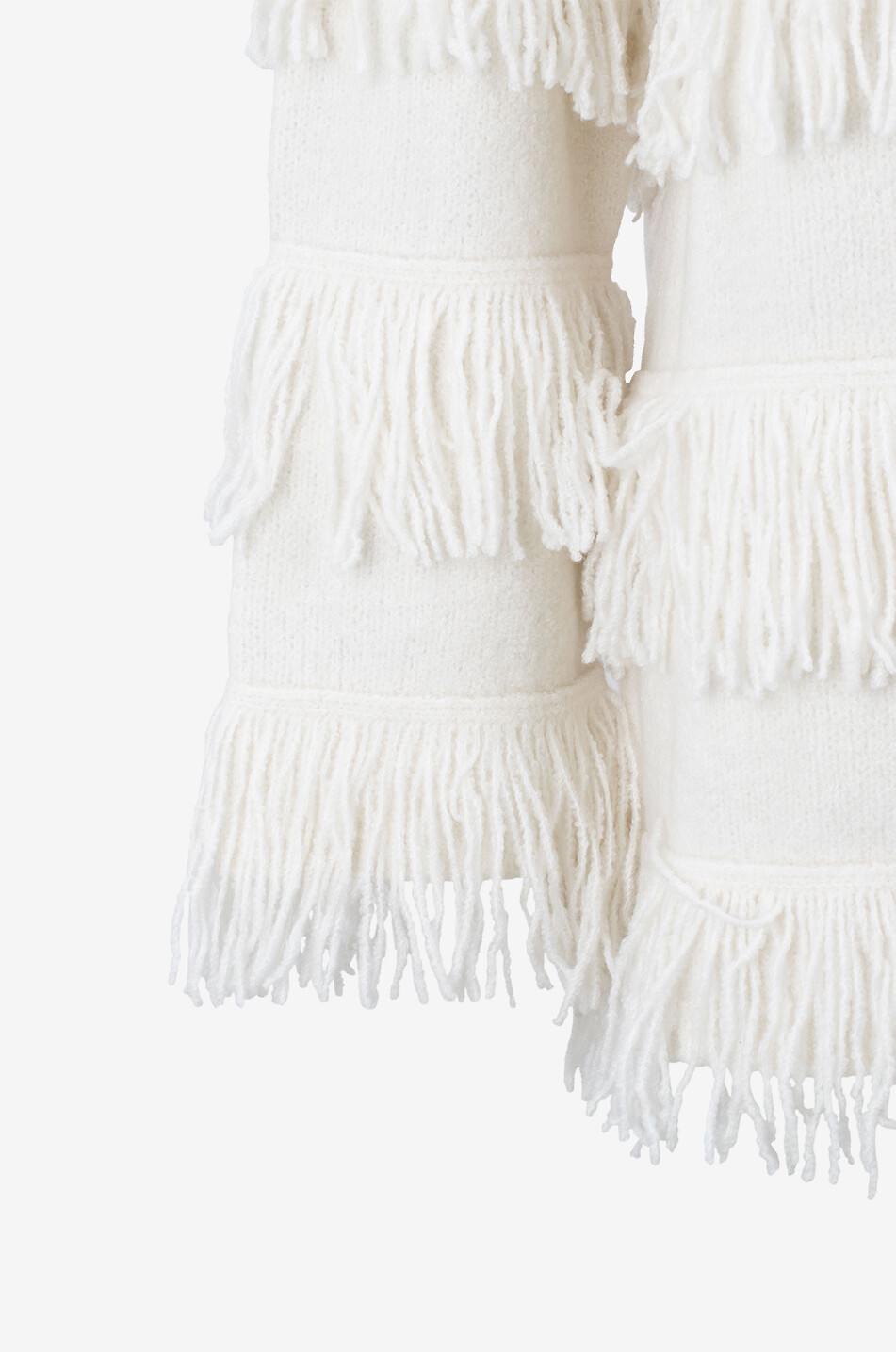 Gefranster Pullover mit Rundhalsausschnitt aus Kaschmir Agneta