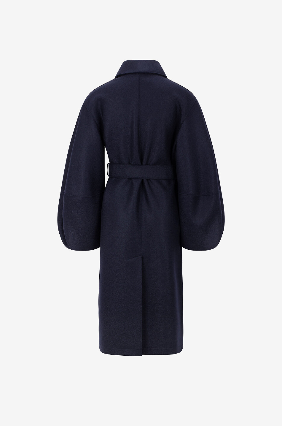 HARRIS WHARF Manteau long en laine vierge Femme BLEU FONCE 2