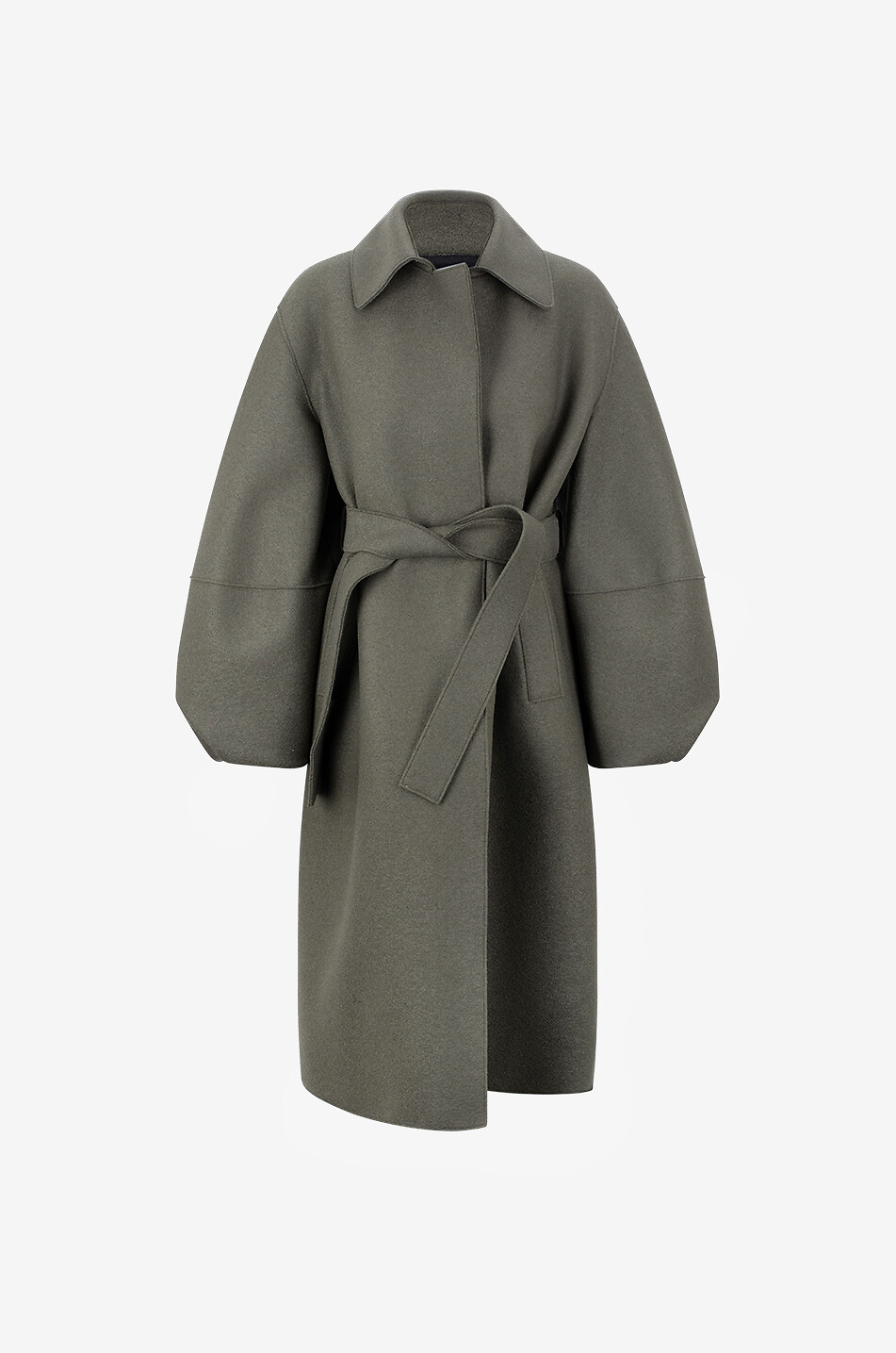 HARRIS WHARF Langer Mantel aus Schurwolle Damen KHAKI 1