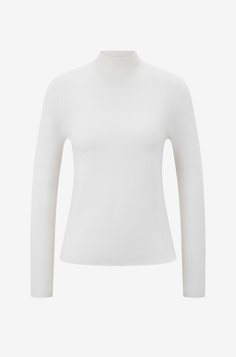 LISA YANG Pull chaussette à col montant en cachemire Lory Femme BLANC CASSE 1