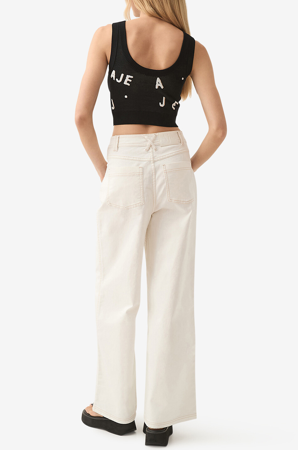 AJE Wavebreak mid-rise wide-leg jeans Women WHITE 3
