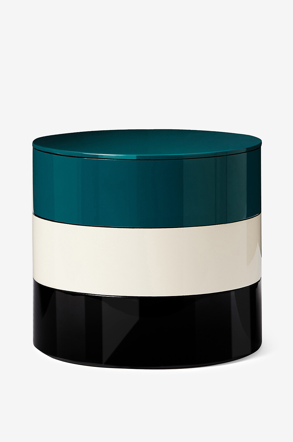 Runde Dose aus lackiertem Holz Totem - Grosses Modell