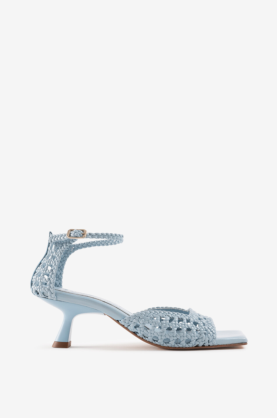 Sandales à talon tressés en cuir Veronica 55