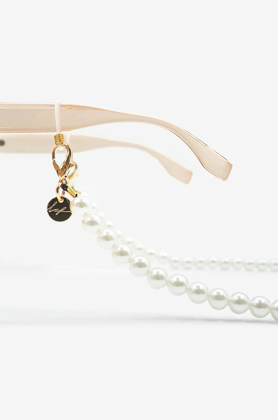 LACOQUEFRANCAISE Agathe pearl glasses chain Women WHITE 2