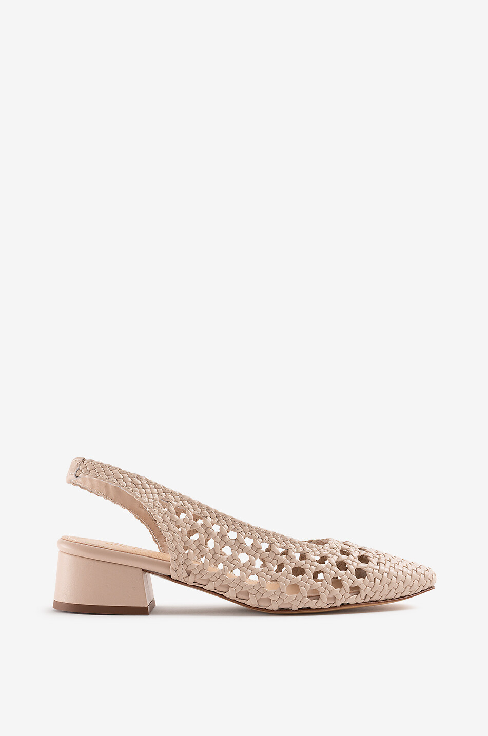 SOULIERS MARTINEZ Nova Tarragona 30 smooth leather woven slingback ballet flats Women BEIGE 1
