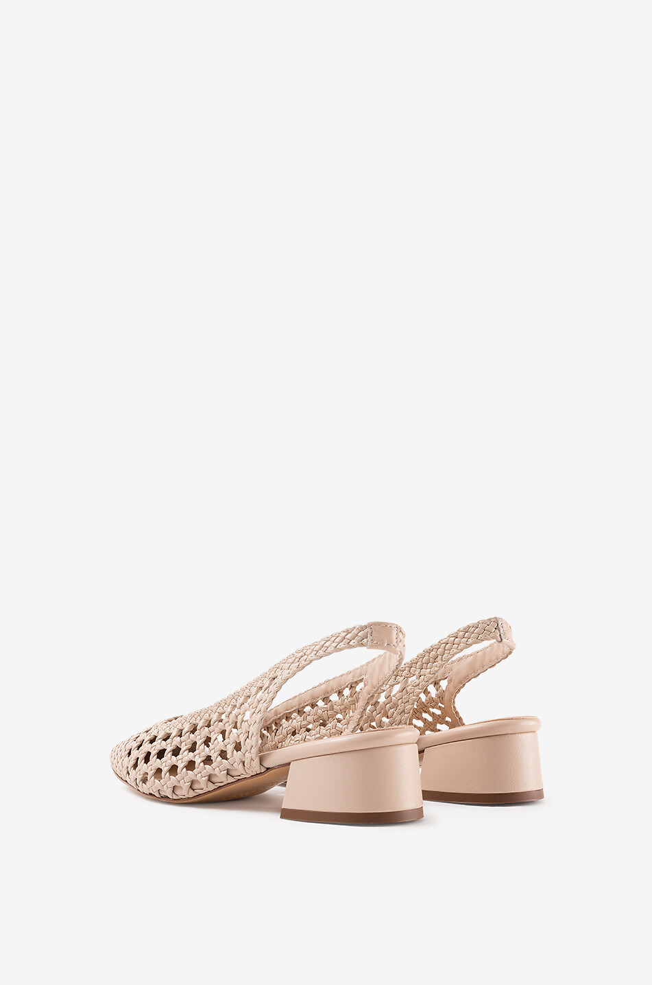 SOULIERS MARTINEZ Nova Tarragona 30 smooth leather woven slingback ballet flats Women BEIGE 3