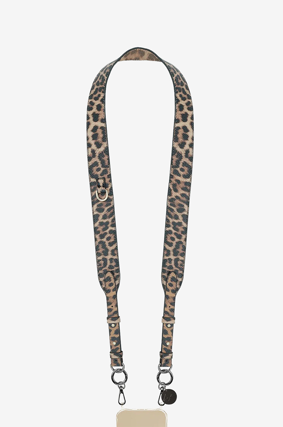LACOQUEFRANCAISE Chaîne de téléphone longue en cuir vegan Nora Femme MARRON 1