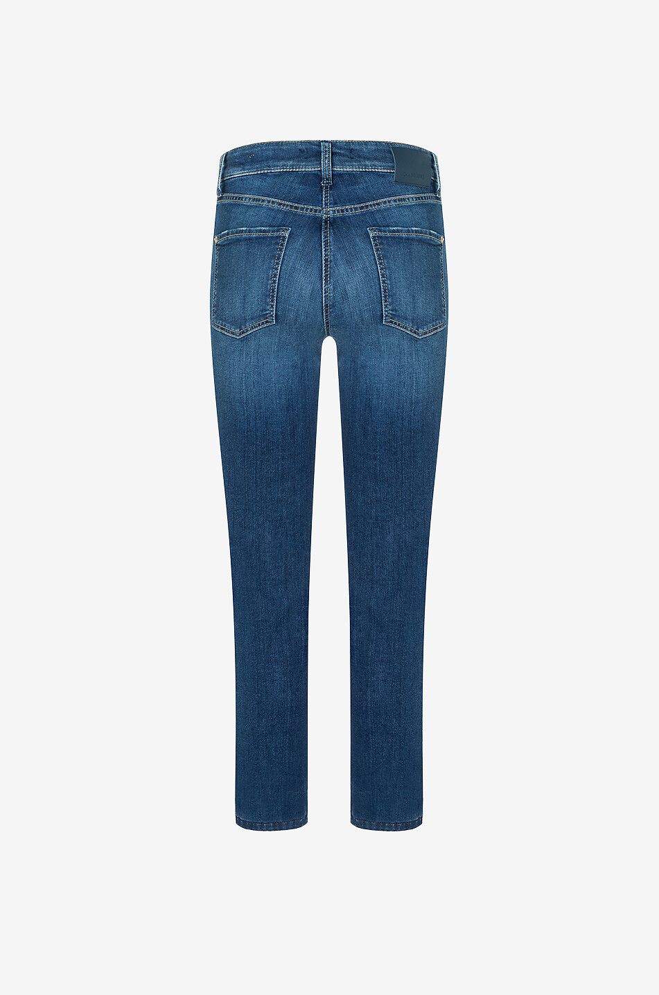 Ausgewaschene verkürzte Slim-Fit-Jeans mit Pailletten Piper