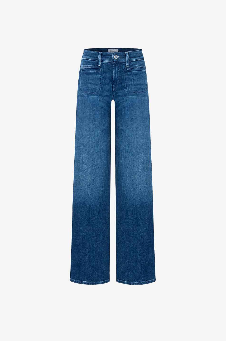 CAMBIO Jeans mit weitem Bein aus Baumwolle und Lyocell Tess Damen MITTELBLAU 1