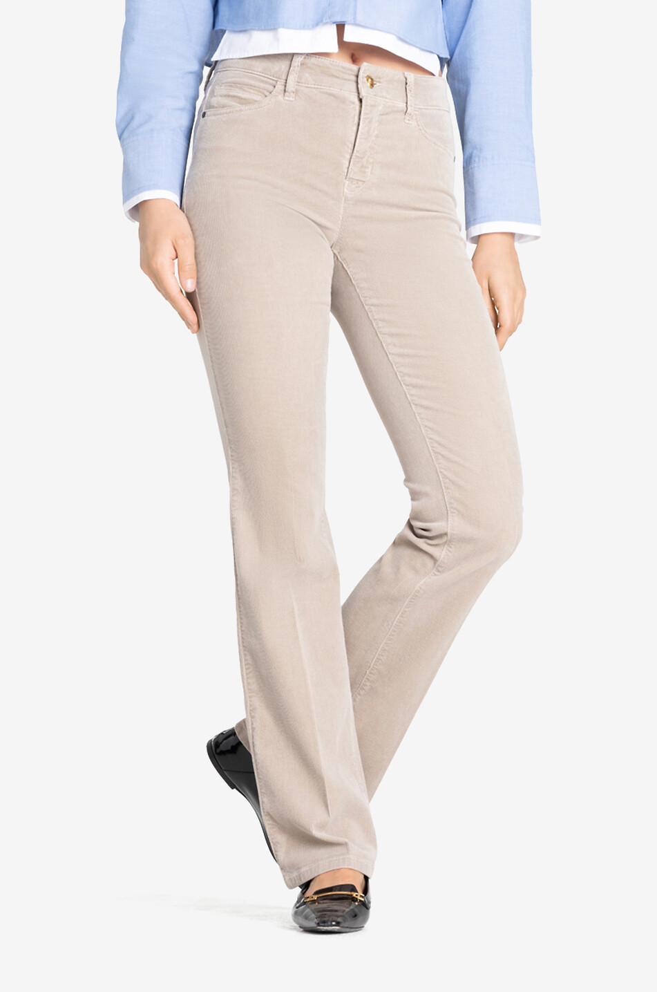 CAMBIO Bootcut-Jeans aus Cord Paris Damen BRAUN 3