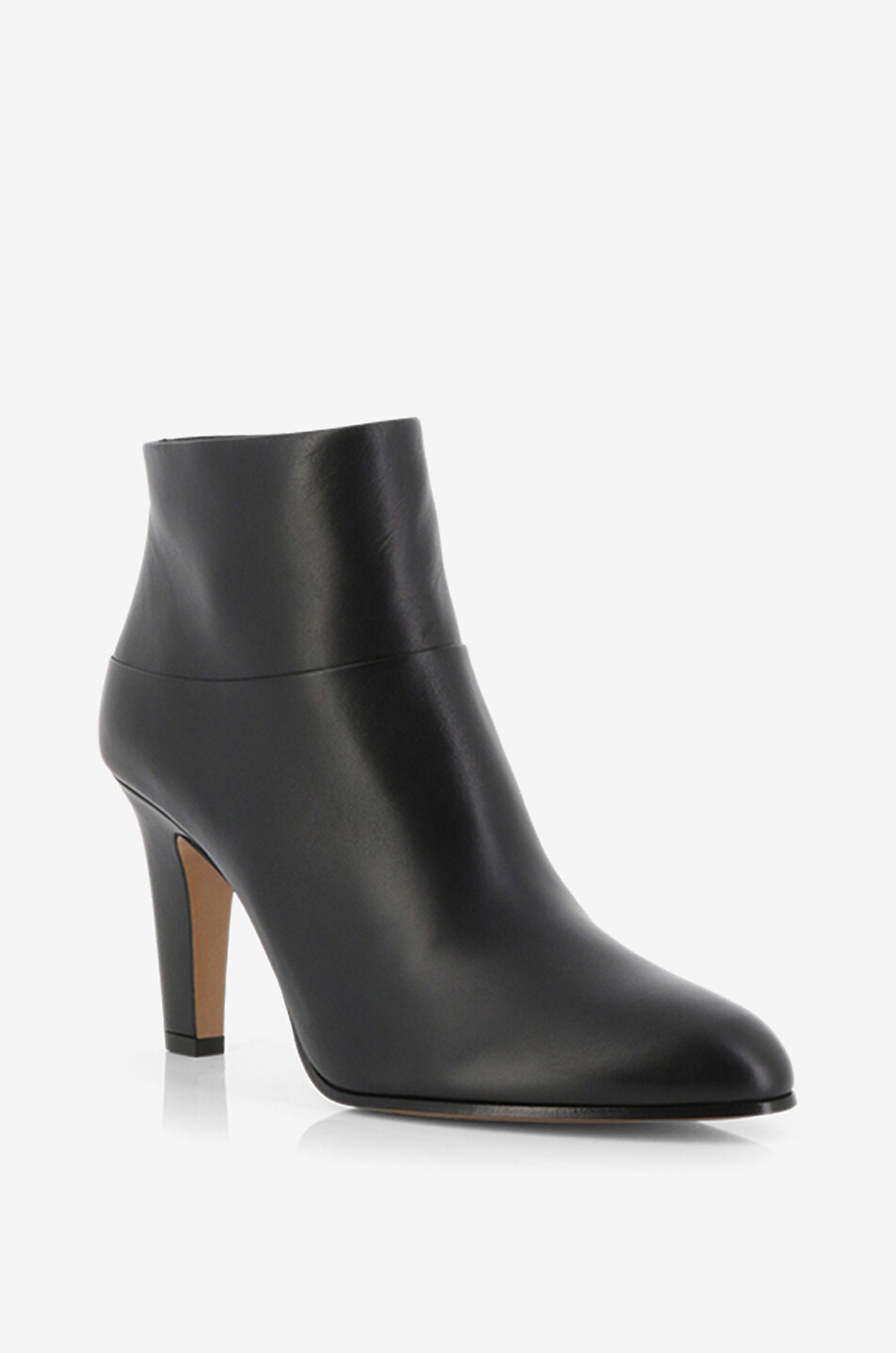 Glattleder-Stiefeletten mit Absatz Eve 90