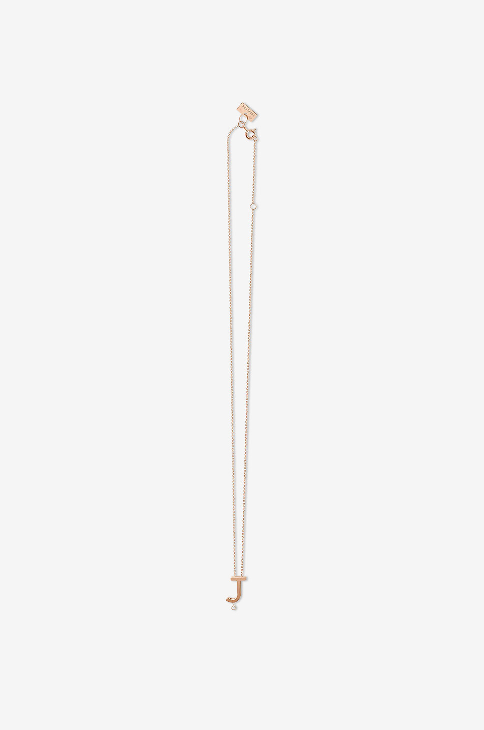 VANRYCKE Collier en or blanc et rose Abécédaire J Femme ROSE 3