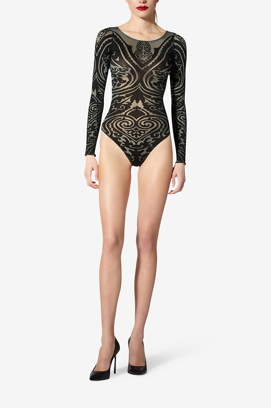 ETRO X WOLFORD Paisley Tattoo string bodysuit Women MULTI COLOURED 3