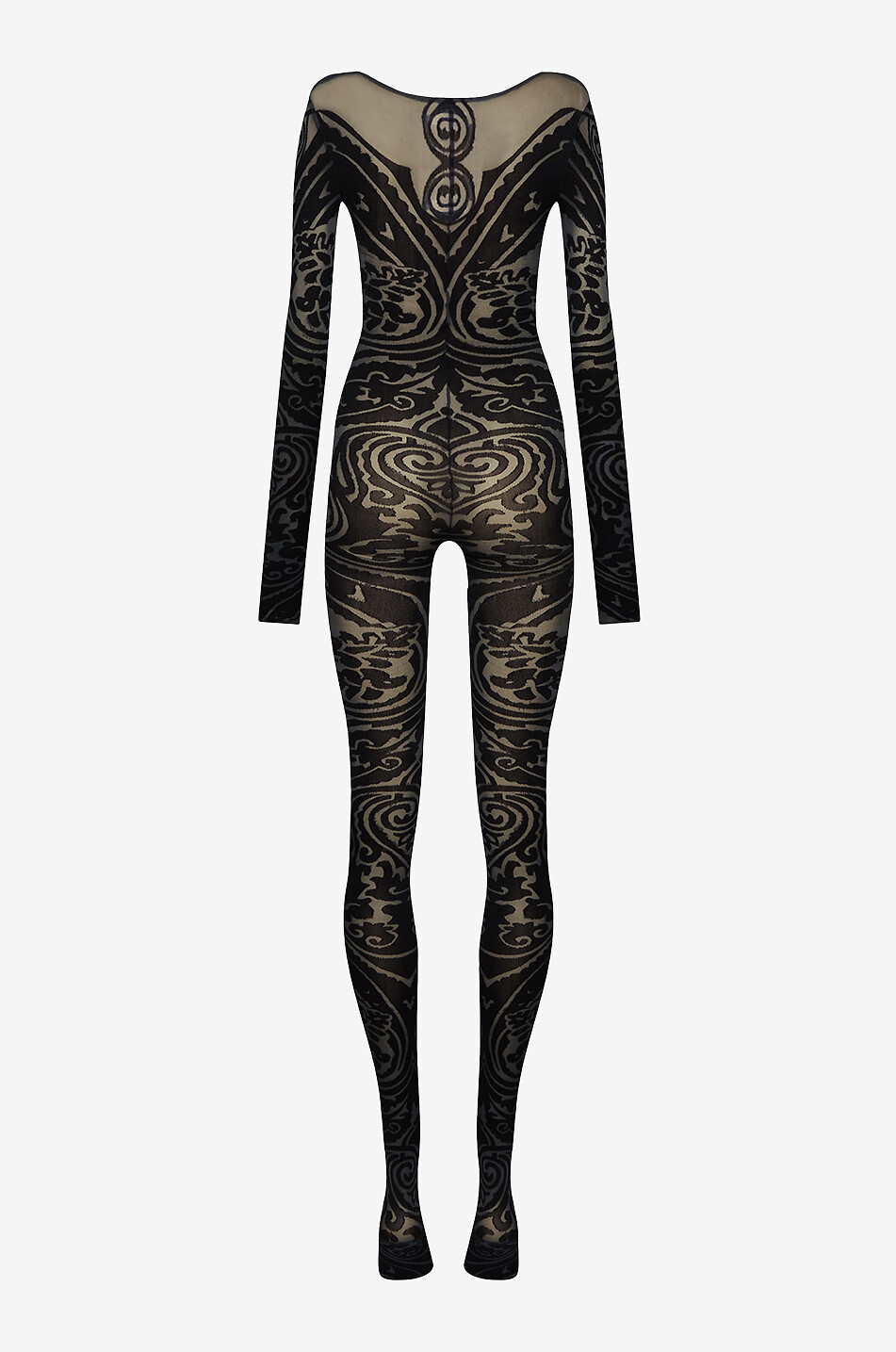 ETRO X WOLFORD Combinaison semi-transparente moulante Paisley Tattoo Catsuit Femme MULTICOLORE 2