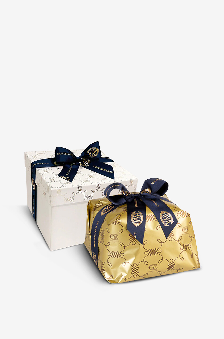 COVA MONTENAPOLEONE Panettone mit weisser und dunkler Schokolade in quadratischem Karton - 750 g Haus WEISS 1