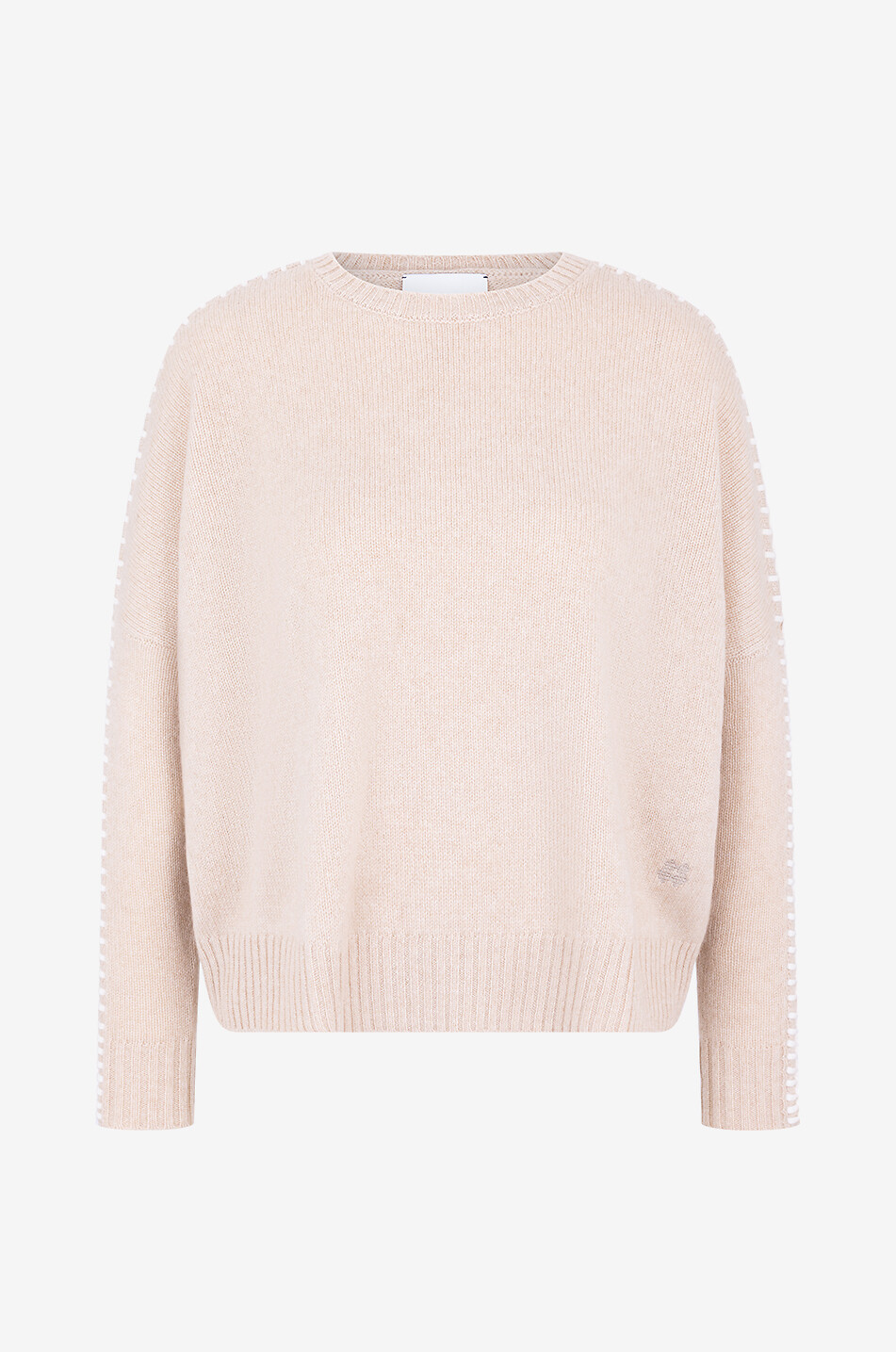 KUJTEN Pullover mit Rundhalsausschnitt aus Kaschmir Amea Damen Hellbeige 1