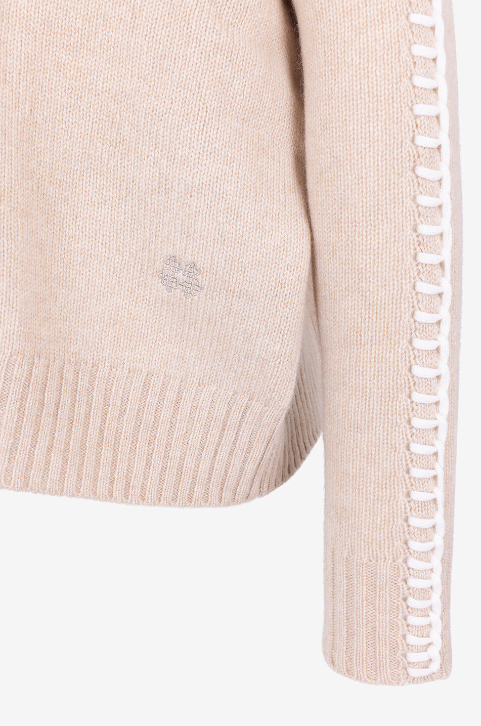 KUJTEN Pullover mit Rundhalsausschnitt aus Kaschmir Amea Damen Hellbeige 3