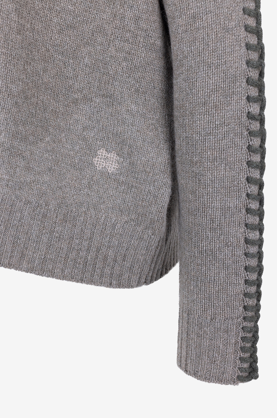 KUJTEN Pullover mit Rundhalsausschnitt aus Kaschmir Amea Damen KHAKI 3