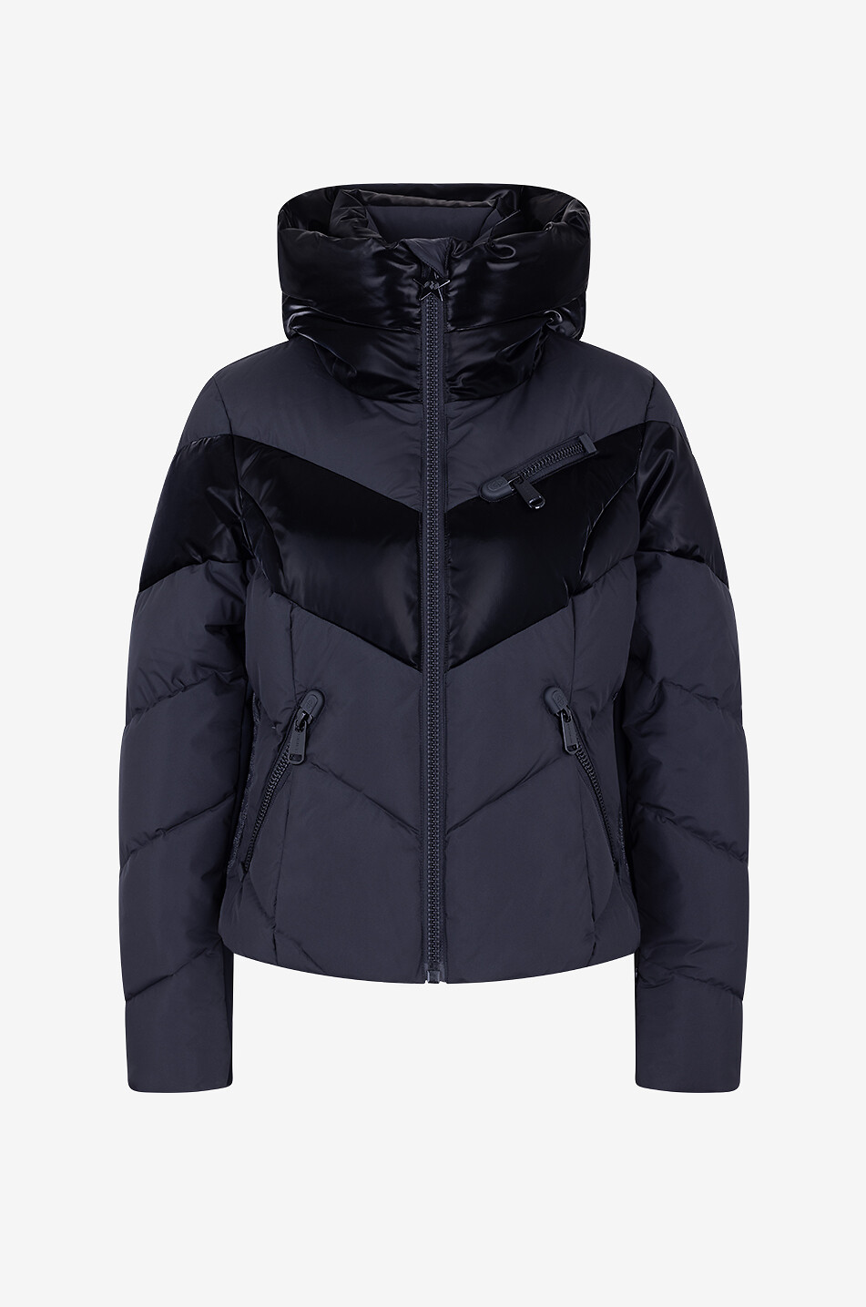 Moraine cinched ski jacket with herringbone detail