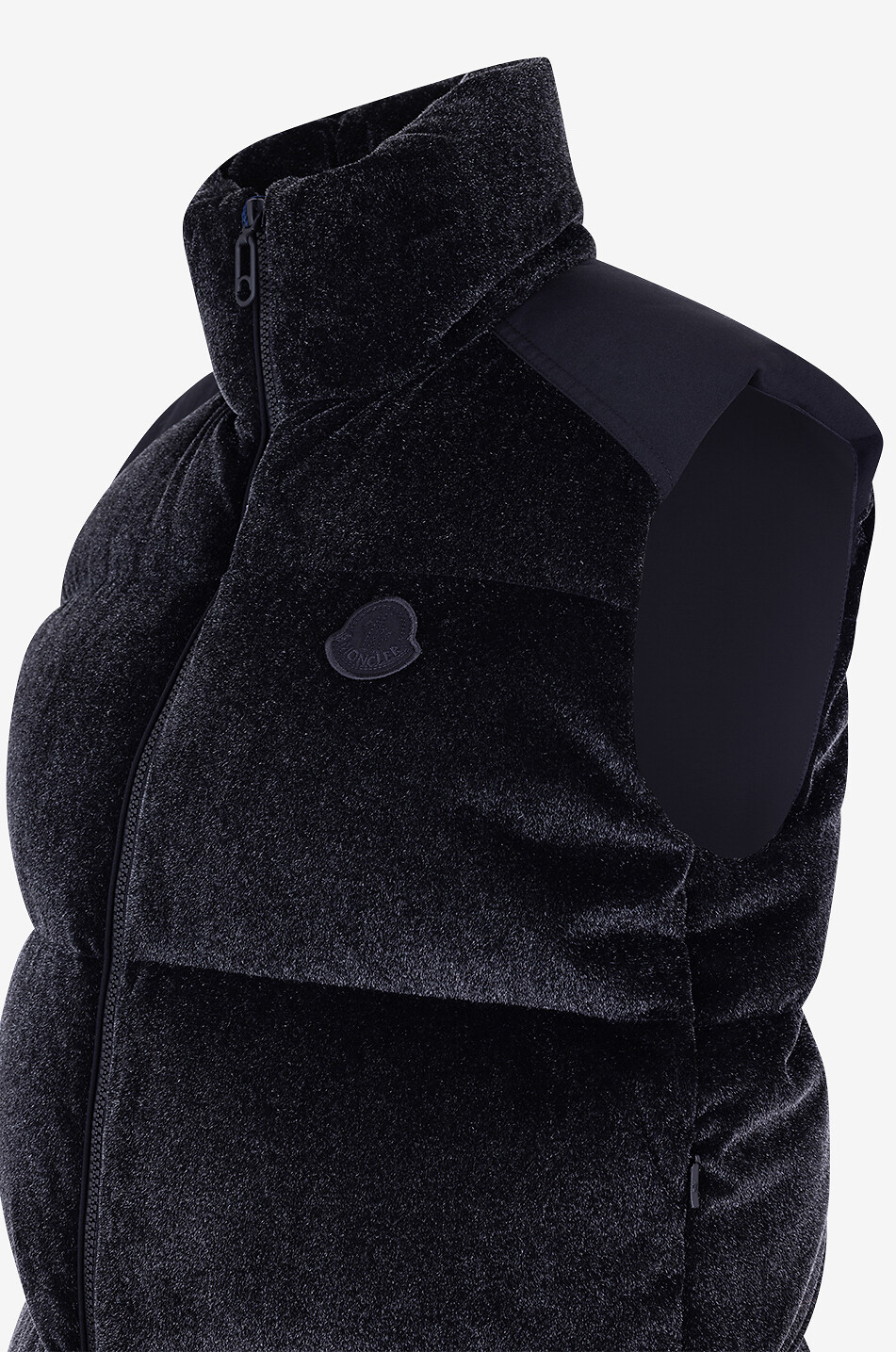 MONCLER Doudoune sans manches en velours scintillant Ippo Femme NOIR 3