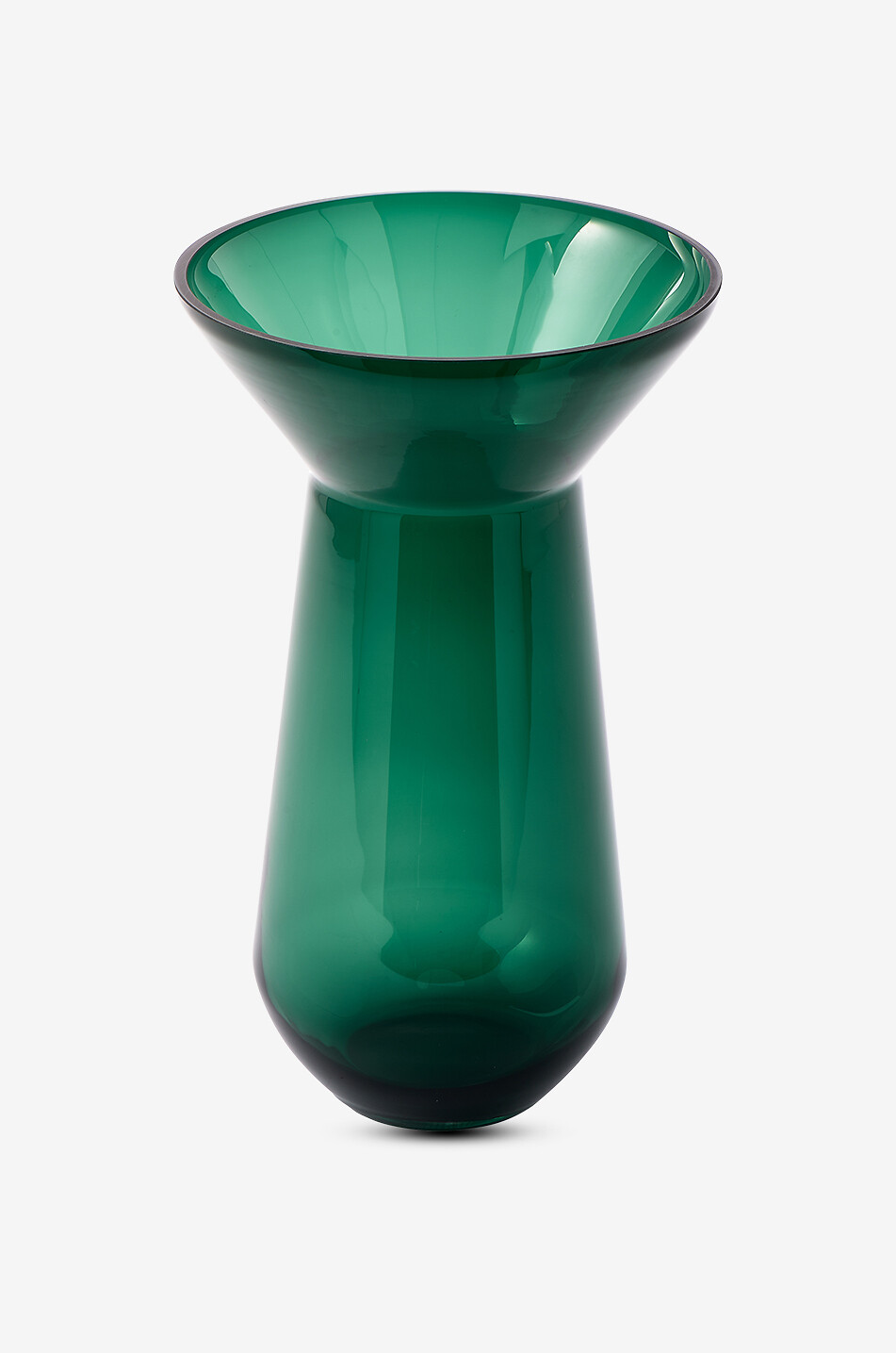POLS POTTEN Vase en verre Long Neck Maison VERT FONCÉ 1