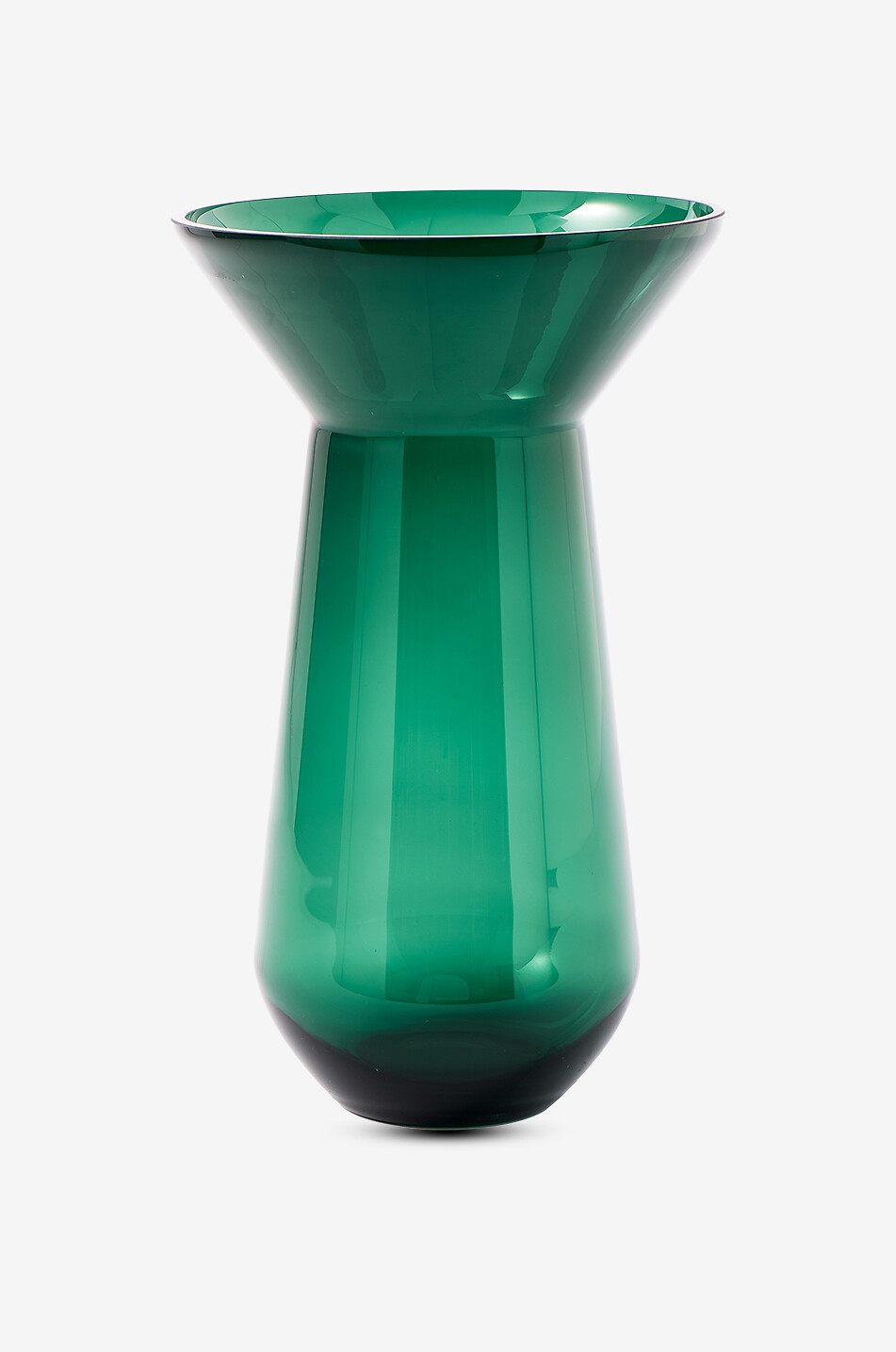 POLS POTTEN Vase en verre Long Neck Maison VERT FONCÉ 3