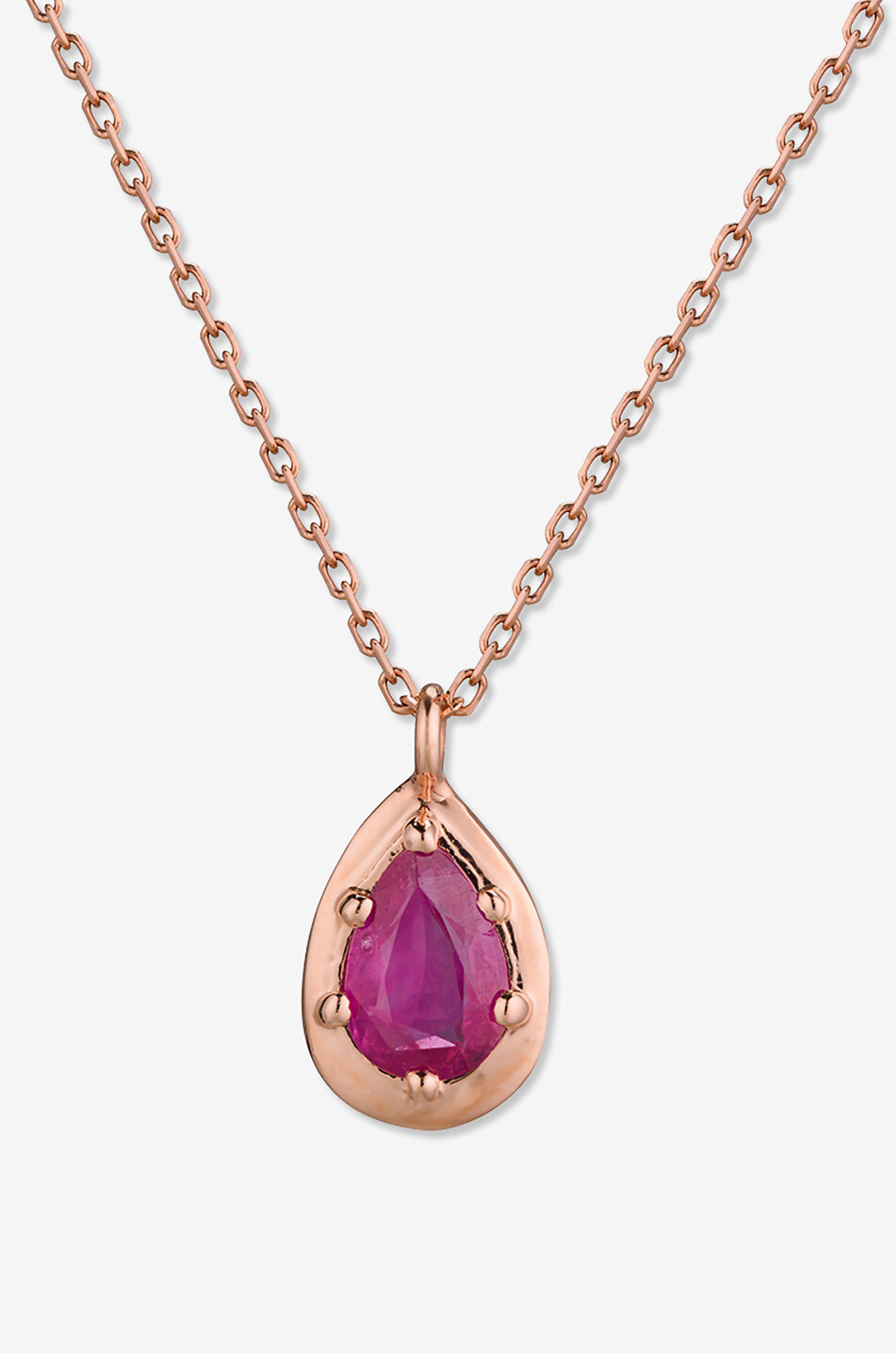 GBYG Halskette aus Roségold und rosa Saphir One Damen ROSA 1