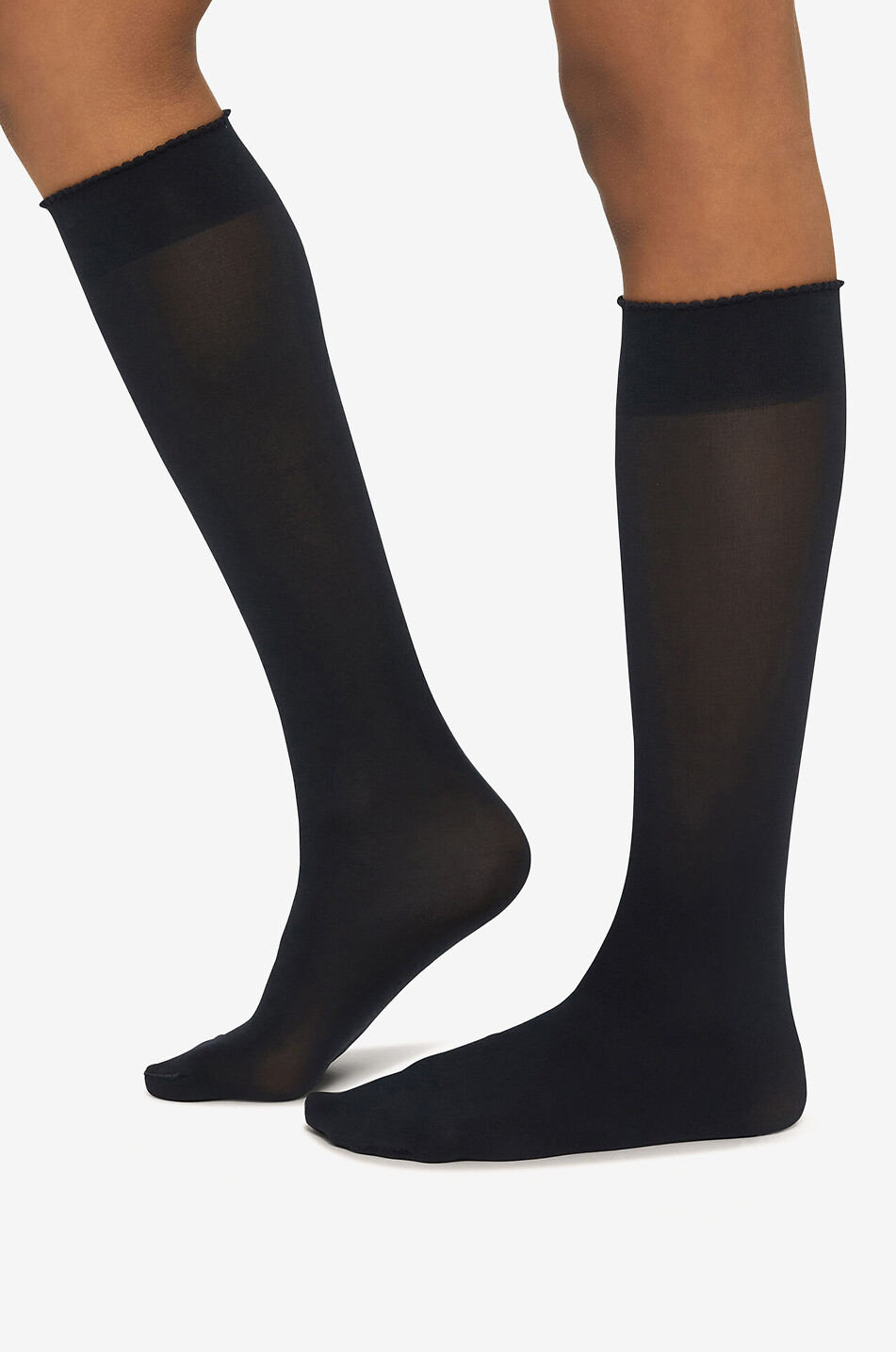 WOLFORD Kniestrümpfe Velvet De Luxe 50 Damen DUNKELBLAU 3