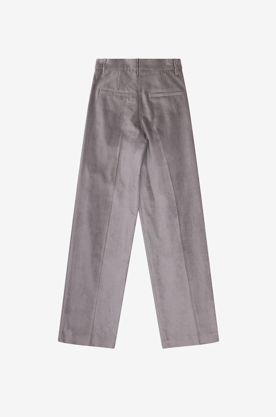 BRUNELLO CUCINELLI Velvet trousers with waistband tucks Women GREY 2