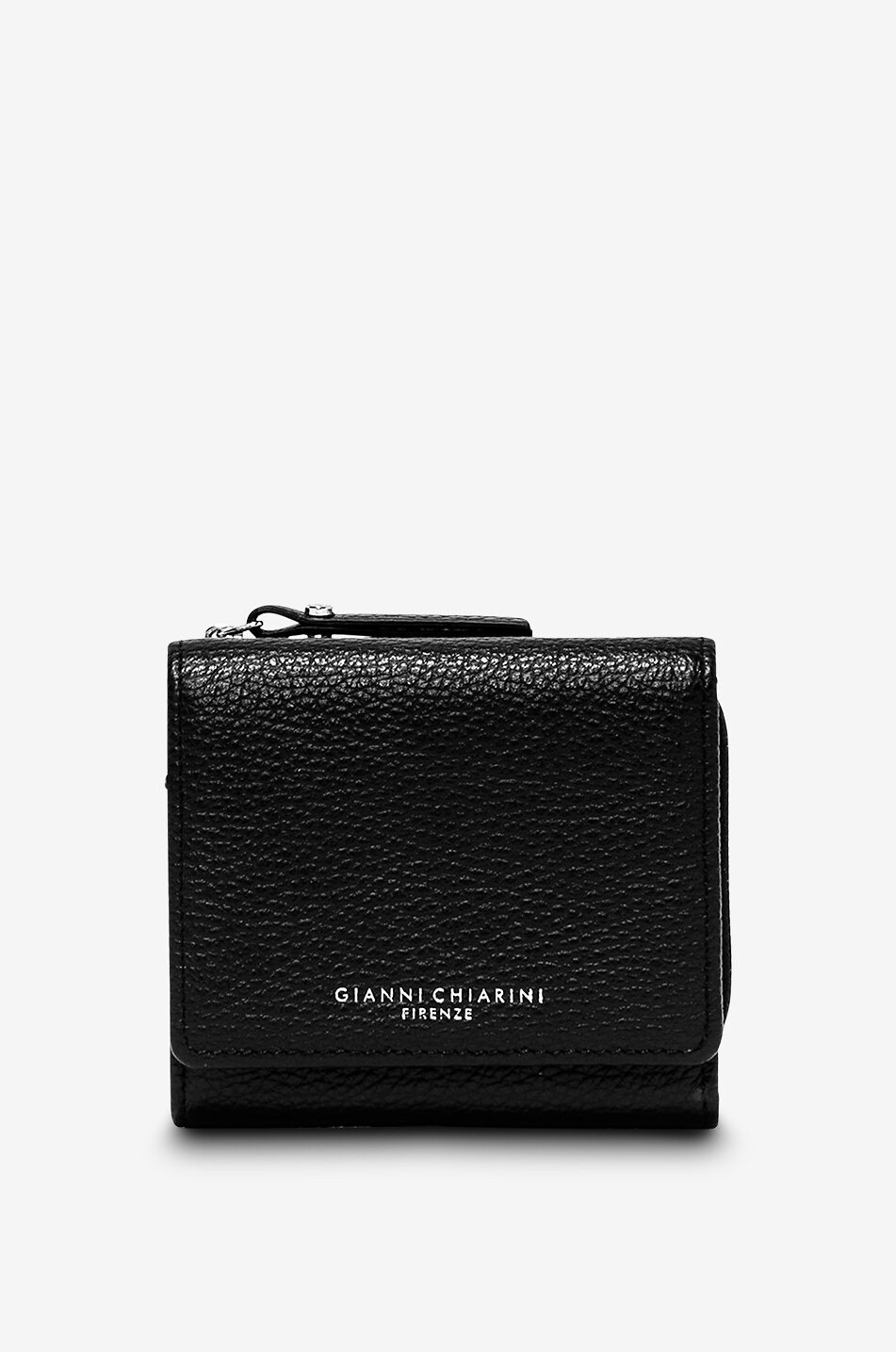 GIANNI CHIARINI Grain grained leather wallet Women BLACK 1