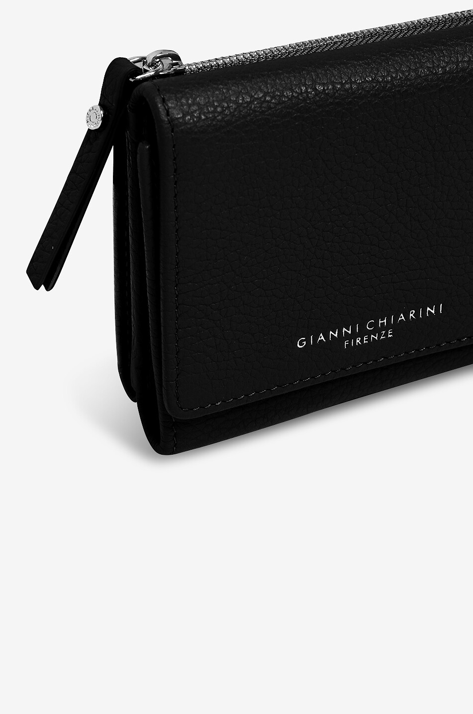 GIANNI CHIARINI Grain grained leather wallet Women BLACK 5