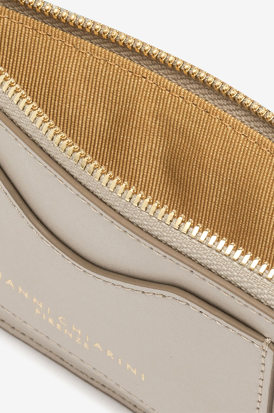 GIANNI CHIARINI Porte-cartes zippé en cuir Dollaro Femme BLANC CASSE 5