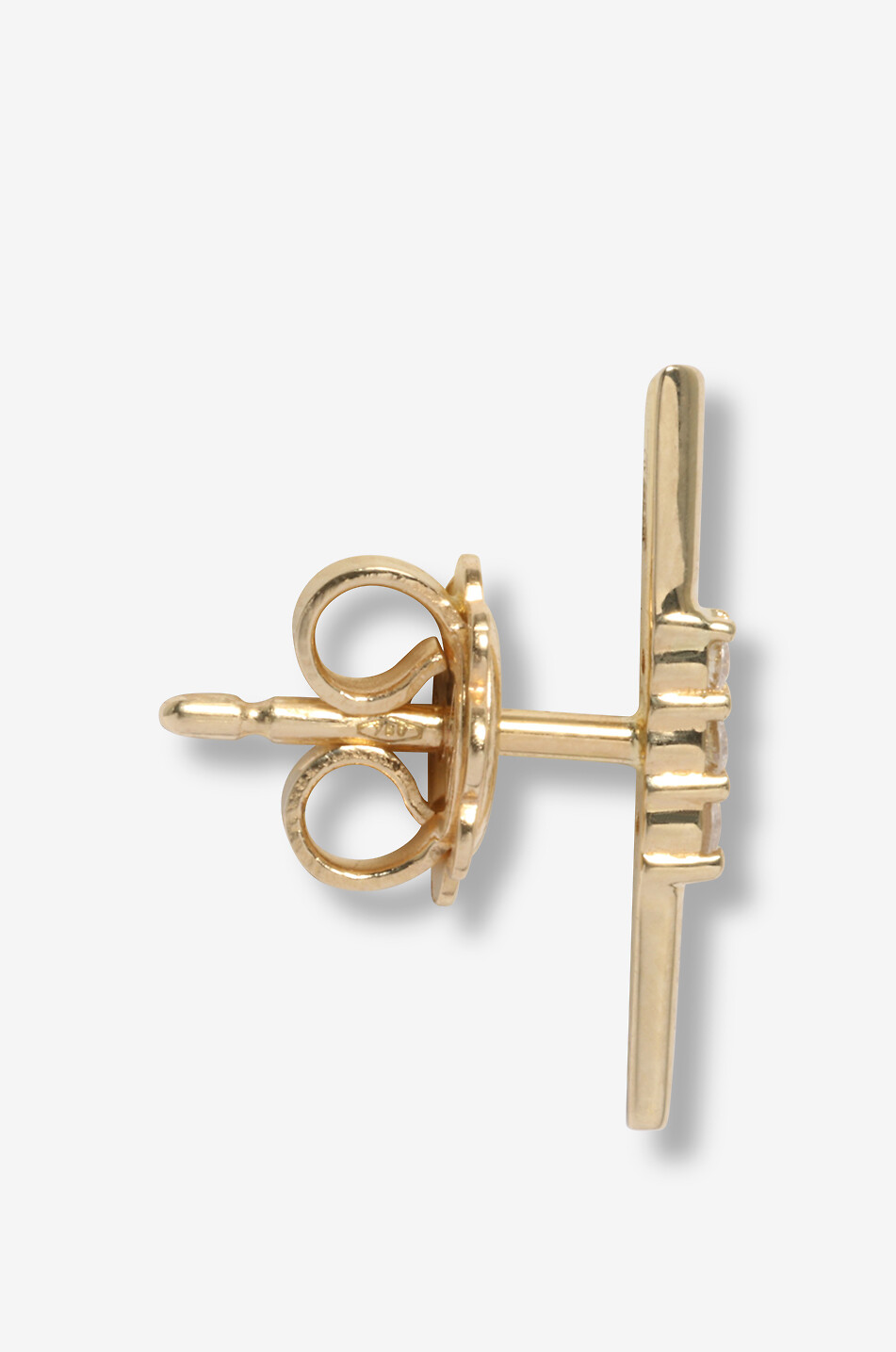 GBYG Einzelner Gelbgold-Ohrstecker mit Diamanten Mini Pic Damen GELB 2