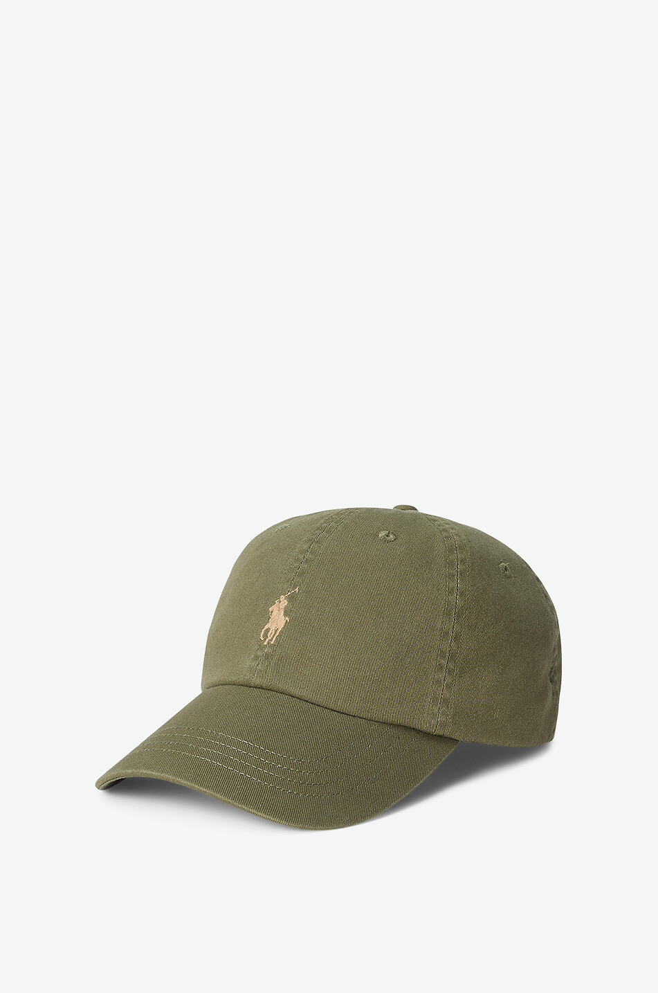 POLO RALPH LAUREN Pony gabardine baseball cap Women KHAKI 2