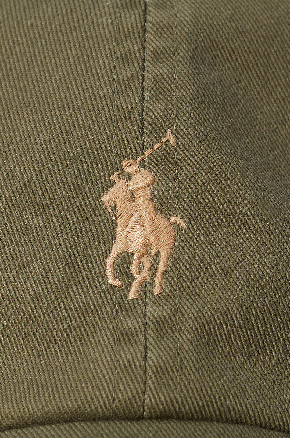 POLO RALPH LAUREN Pony gabardine baseball cap Women KHAKI 4