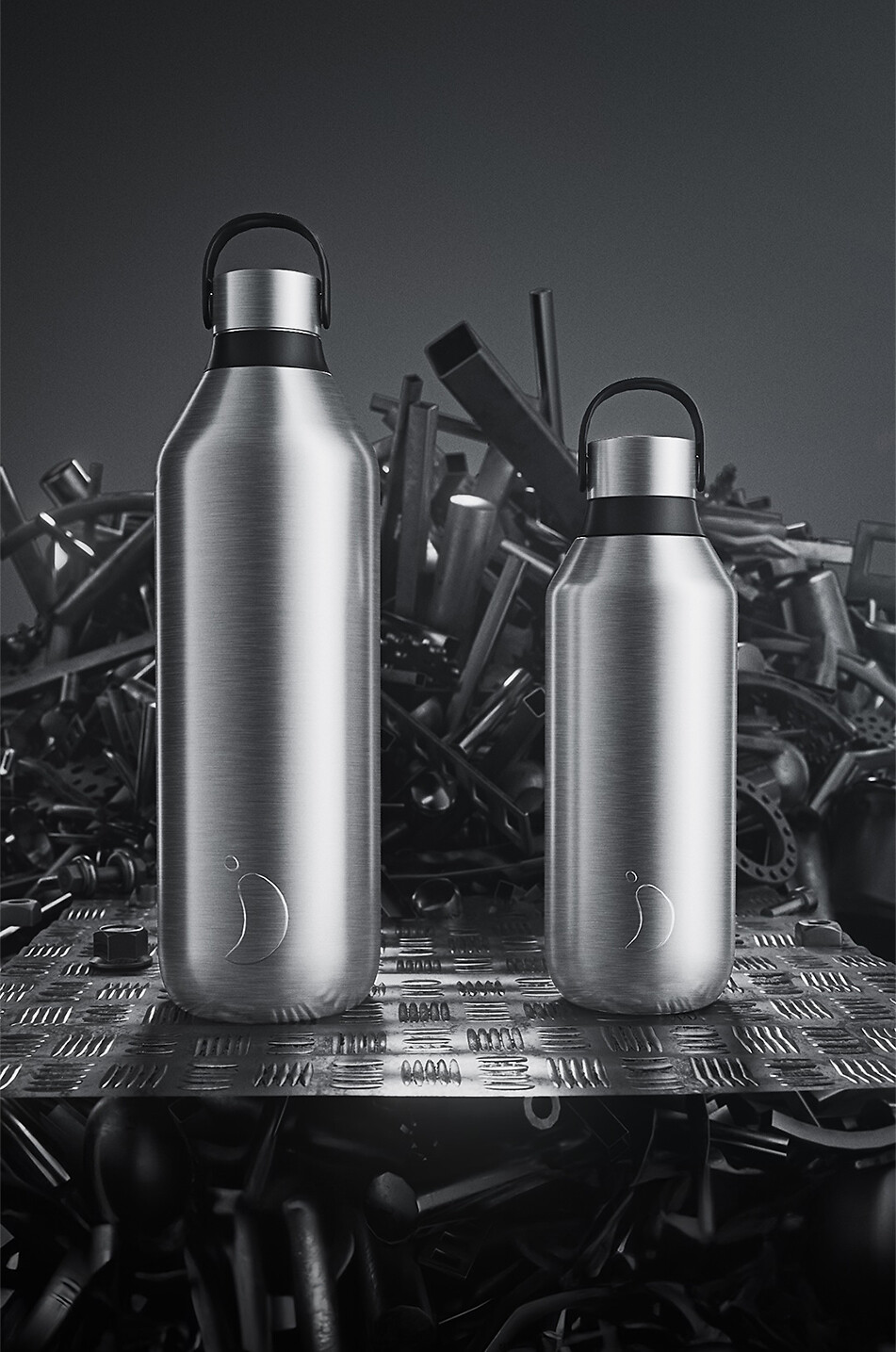 CHILLY’S Gourde isotherme en acier inoxydable recyclé Series 2 - 1 l Maison GRIS 4