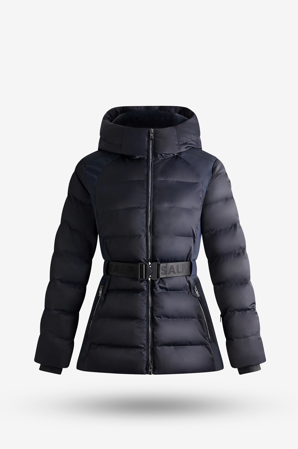 Maela bi-material belted ski jacket