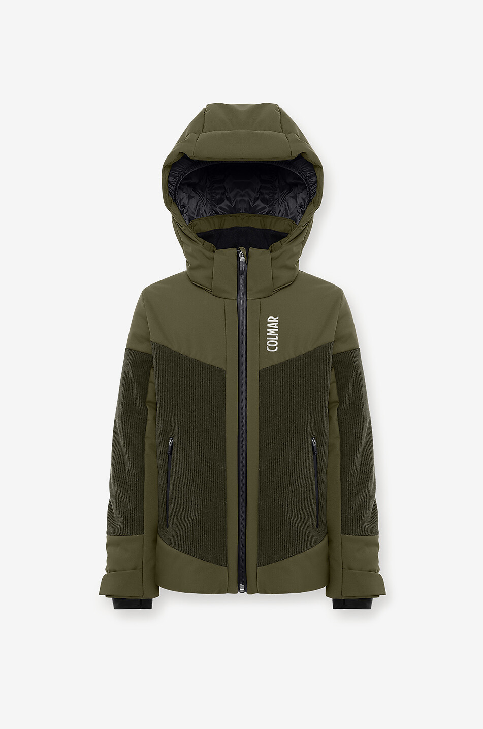COLMAR Jungen-Skijacke aus Nylon und Cordsamt Unisex KHAKI 1