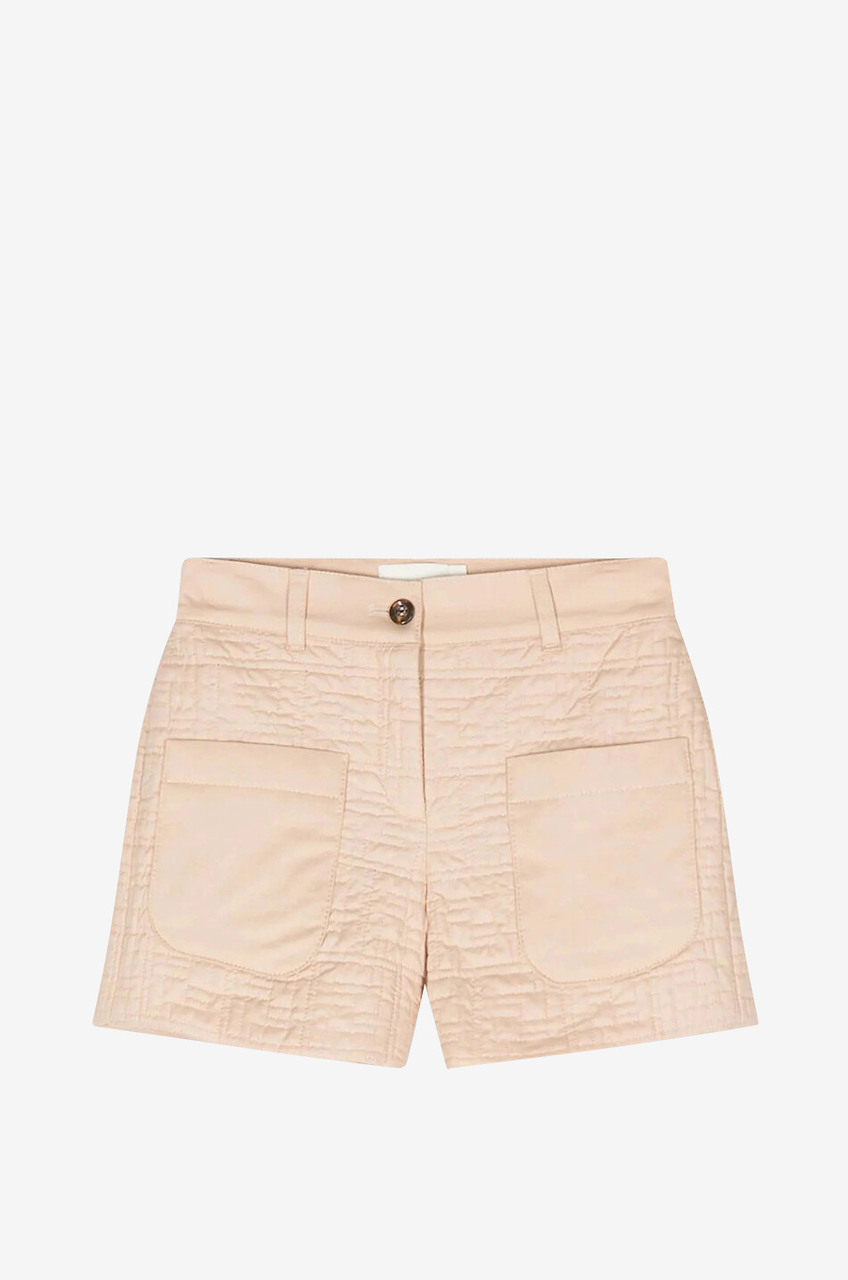FENDI Short matelassé en toile fille FF Fille Beige clair 1