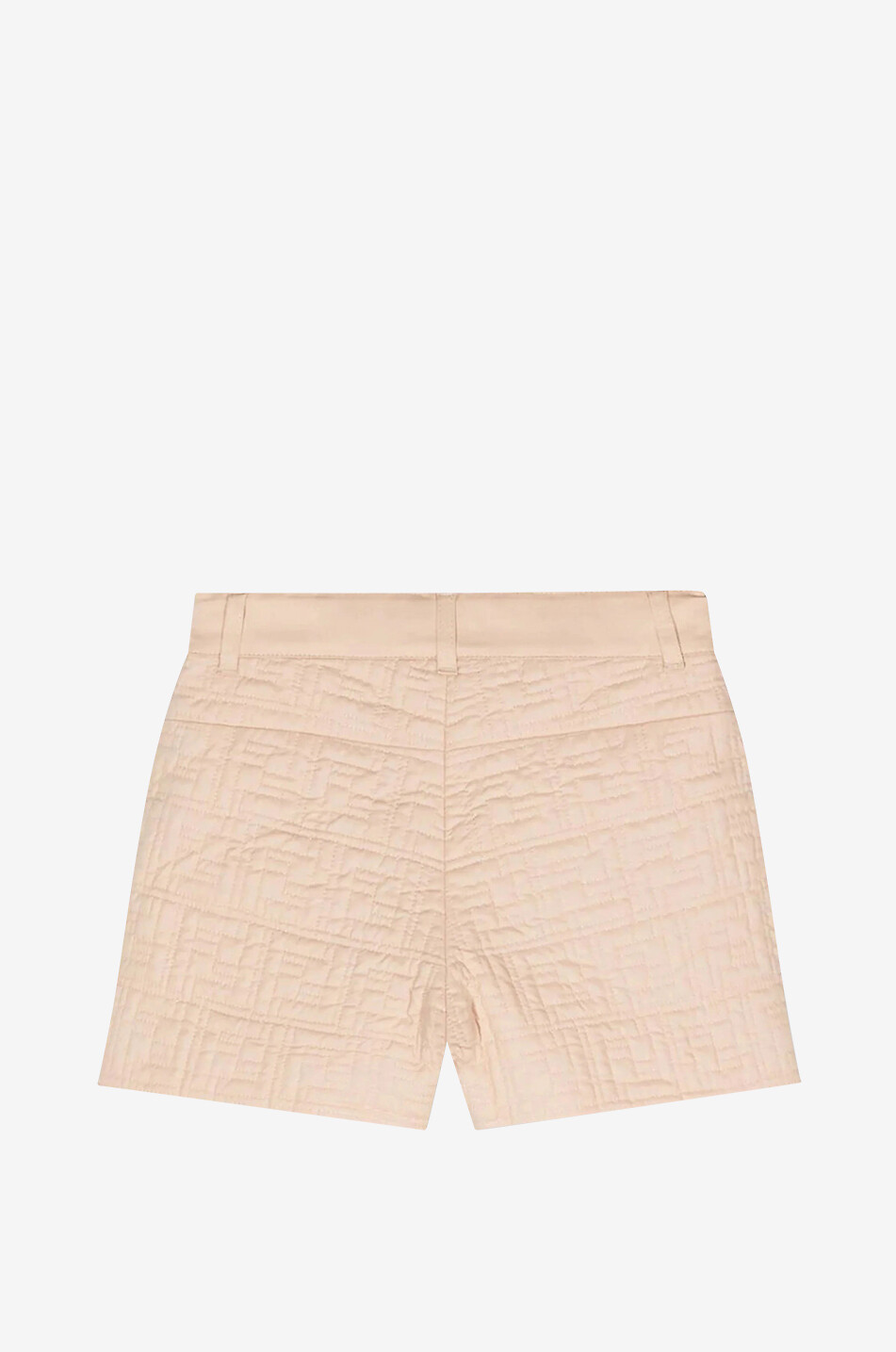 FENDI Short matelassé en toile fille FF Fille Beige clair 2