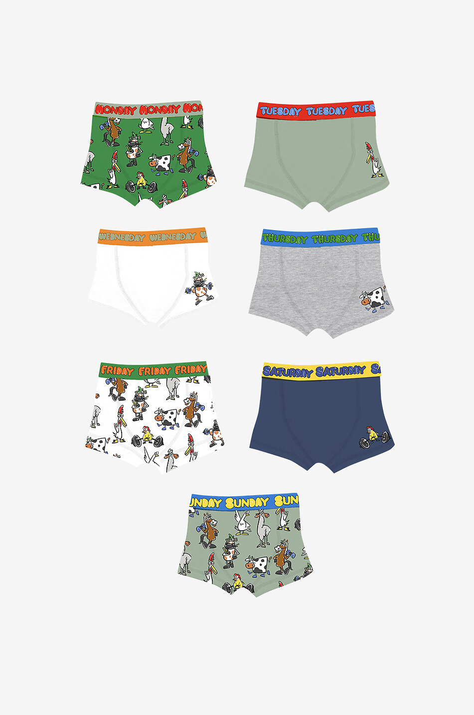 STELLA McCARTNEY KID Lots de 7 caleçons garçon Farm Animals Garçon MULTICOLORE 1