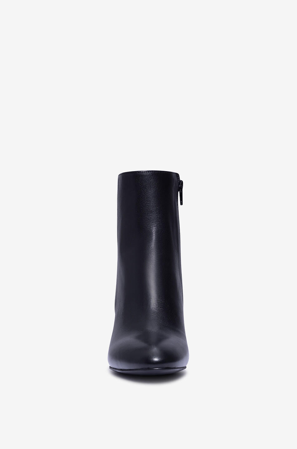 Bottines en cuir lisse à talon carré Ronnie 65