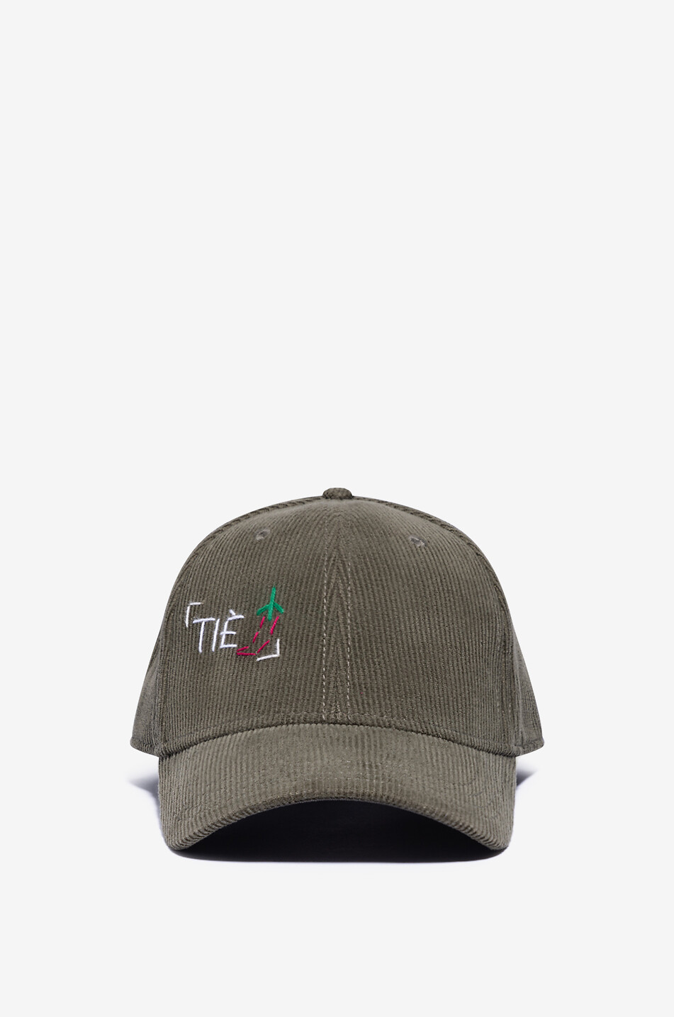 THE HAT GANG Tie corduroy cap Women KHAKI 1