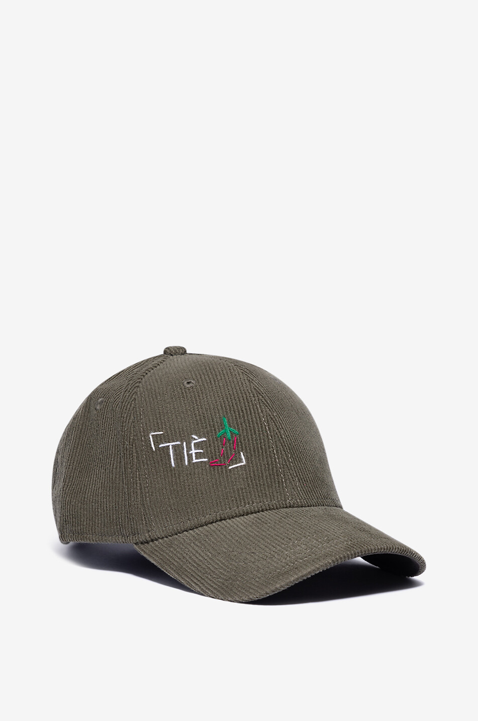THE HAT GANG Tie corduroy cap Women KHAKI 2