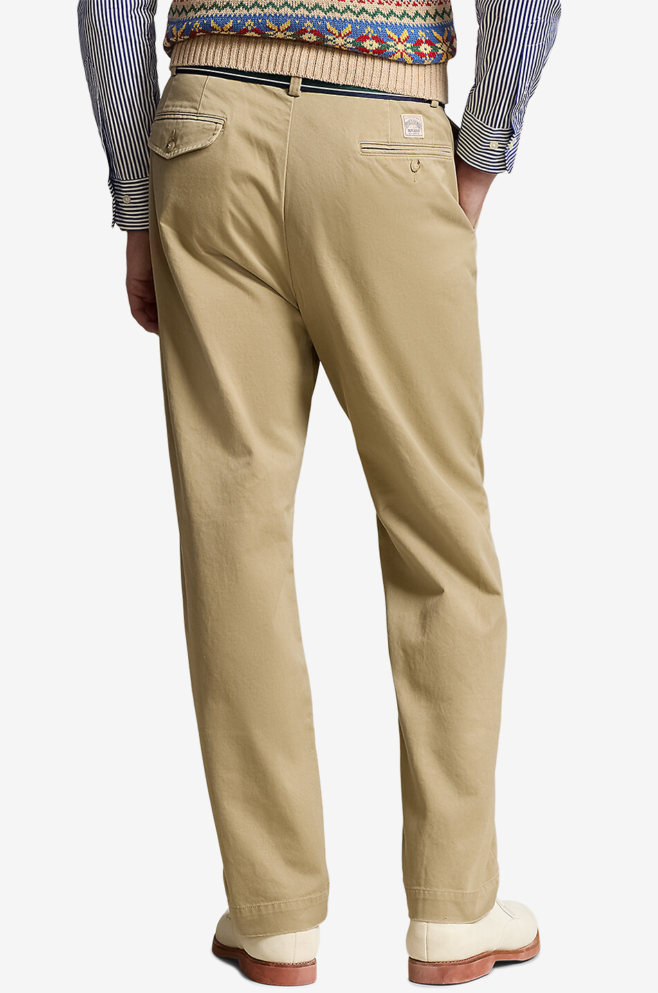 POLO RALPH LAUREN Whitman chino trousers with waistband tucks Men KHAKI 2