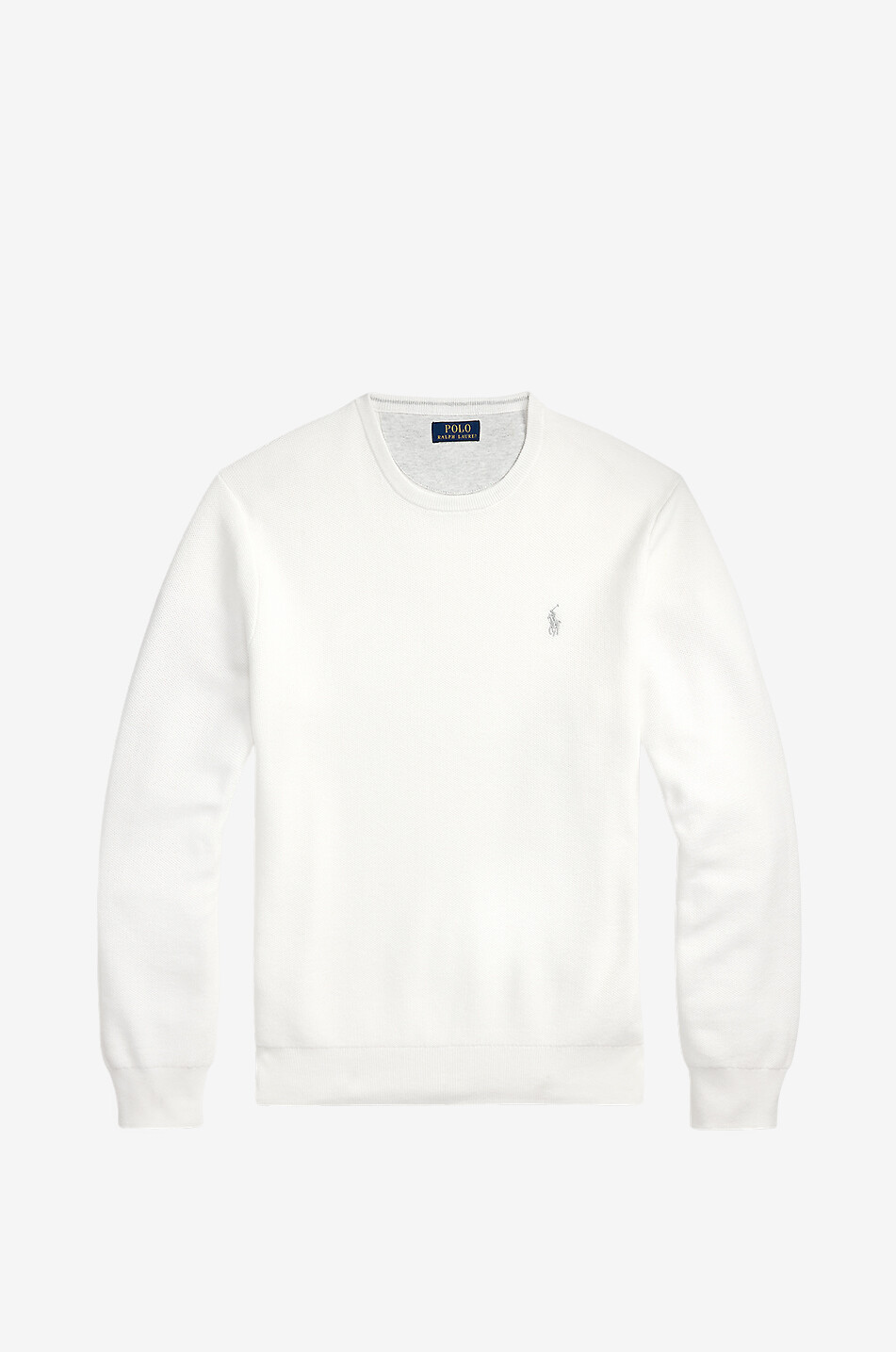 Pony cotton piqué crewneck jumper