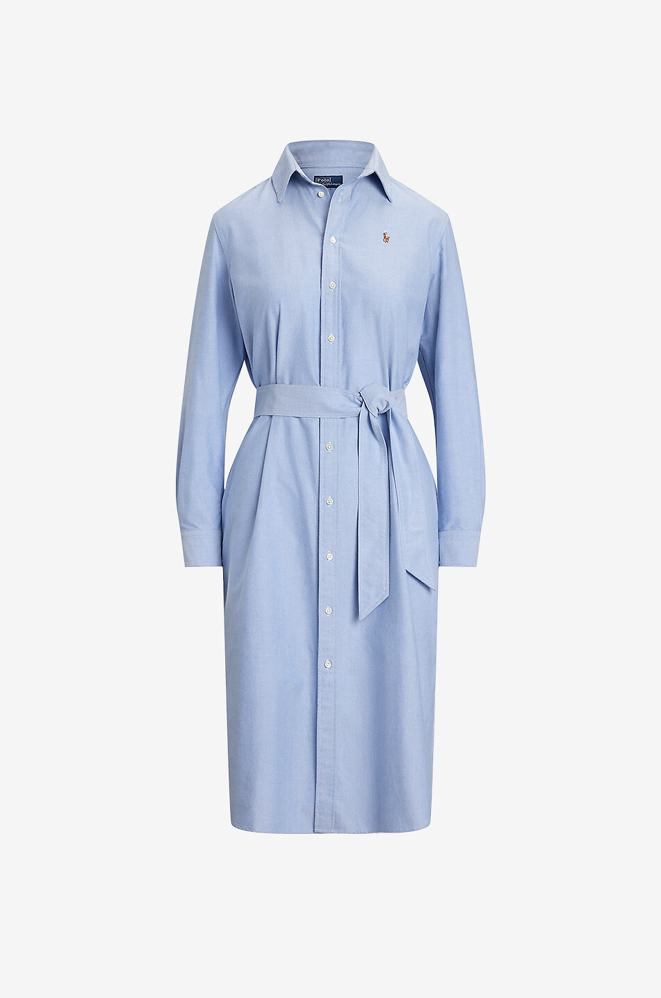 Pony midi oxford shirt dress