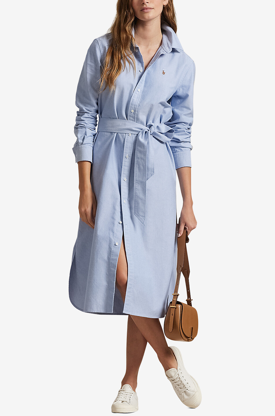 Pony midi oxford shirt dress