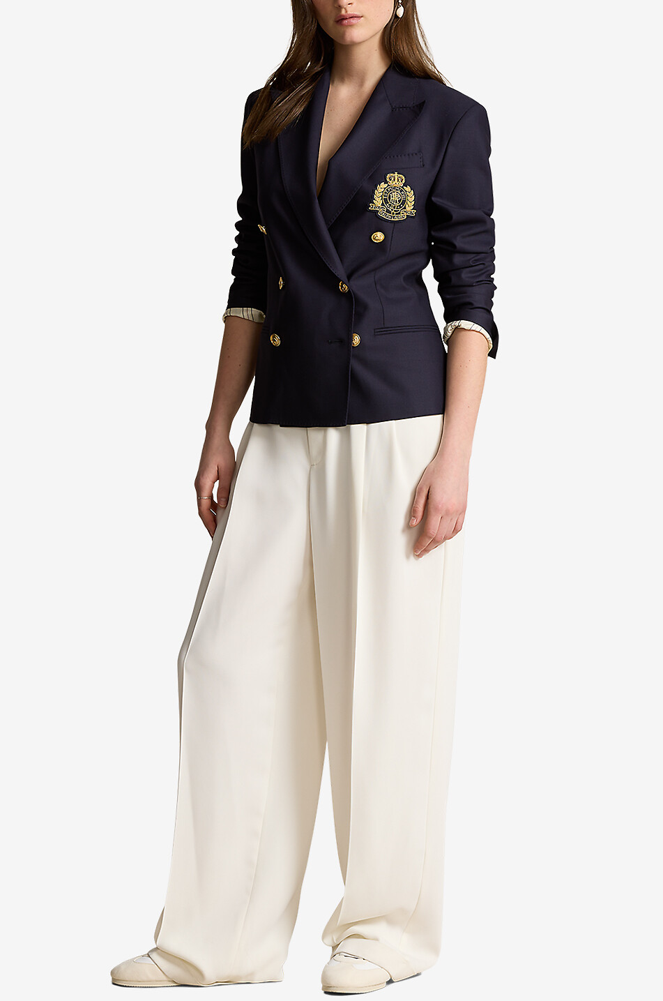 Ralph lauren women's blazer with crest online